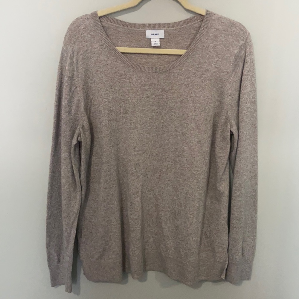 Old Navy - Tan Crew Neck Long-Sleeved Sweater
